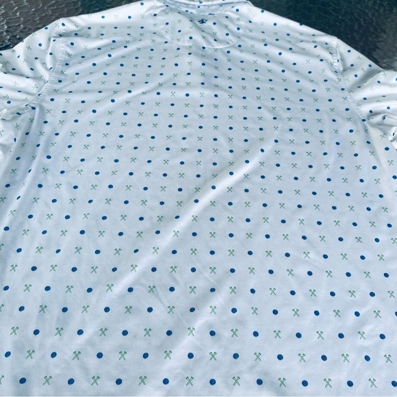 Izod Golf Polo Collar Novelty Tee + Ball Print Dry Fit Lightweight Performance - Picture 5 of 11